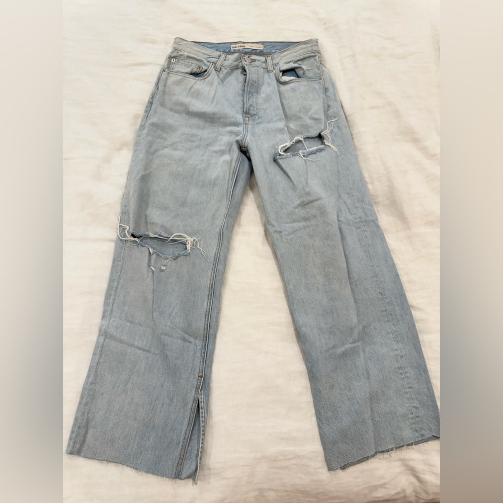 GRLFRND Light Blue Distressed Jeans